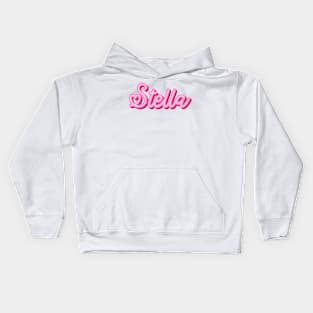 Stella name pink heart Kids Hoodie